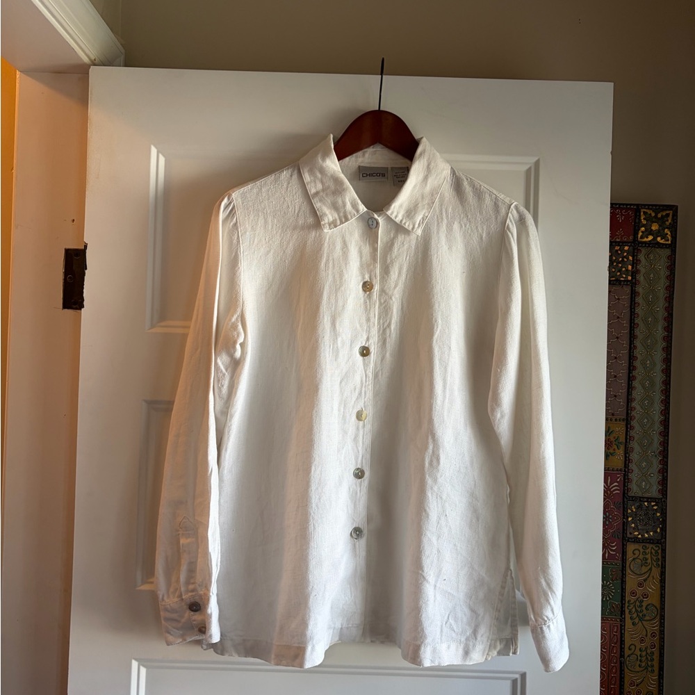 Women's Chico Button-Up Shirt Linen Shirt